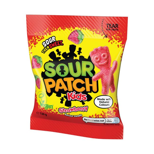 Sour Patch Kids Strawberry Gum Sweets 130g (Pack of 10) 4314130 image 3