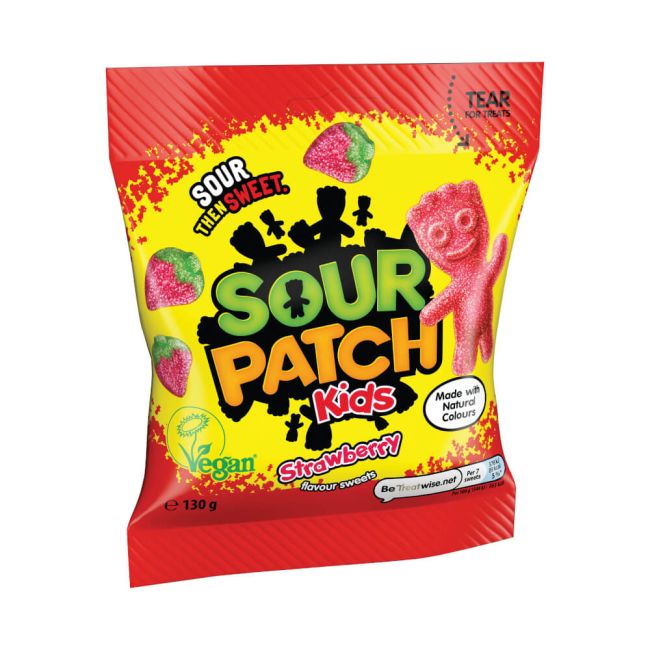 Sour Patch Kids Strawberry Gum Sweets 130g (Pack of 10) 4314130 image 4
