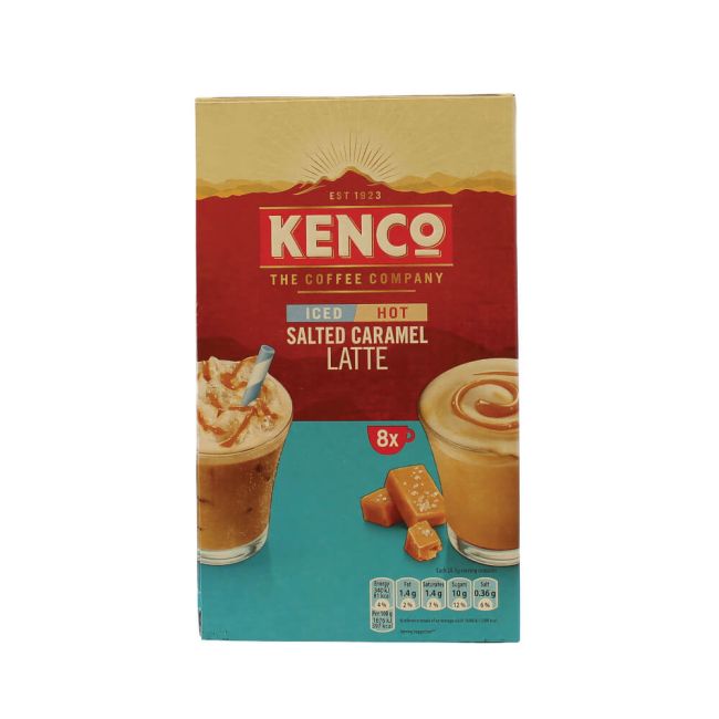 Kenco Iced/Hot Salted Caramel Latte Sachets 20.3g (Pack of 8) FOKEN030 image 1