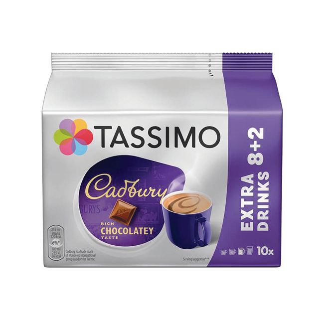 Tassimo Cadbury Hot Chocolate 240g 5x10 Pods (Pack of 50) 4058265 image 1