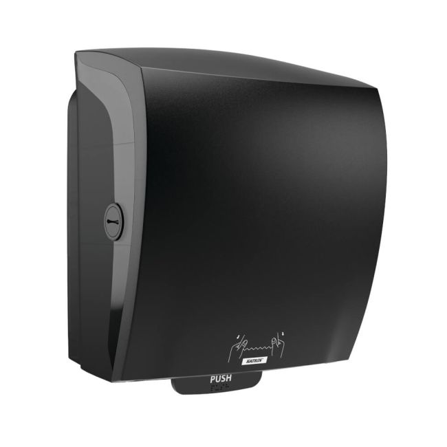 Katrin Plastic Dispenser For System Paper Towel Roll Black 82070 image 1
