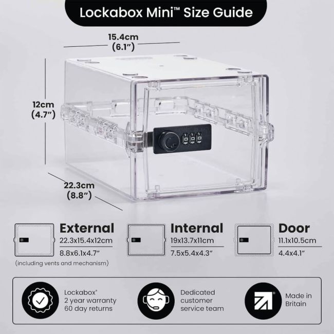 Lockabox Mini Storage Box 3 Litres Crystal MNCR image 2