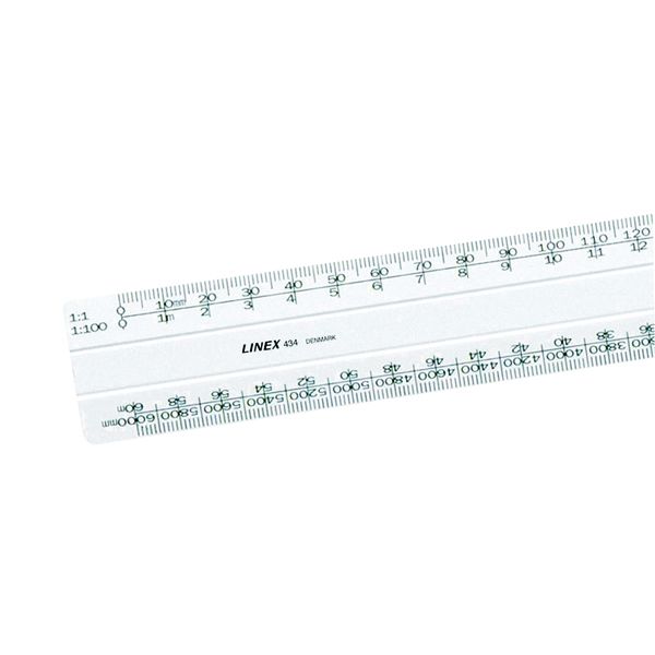 Linex Flat Scale Rule 300mm Wh image