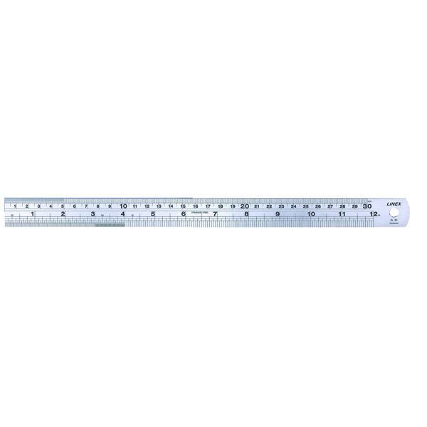 Linex 30cm Steel Ruler Lxesl30 image