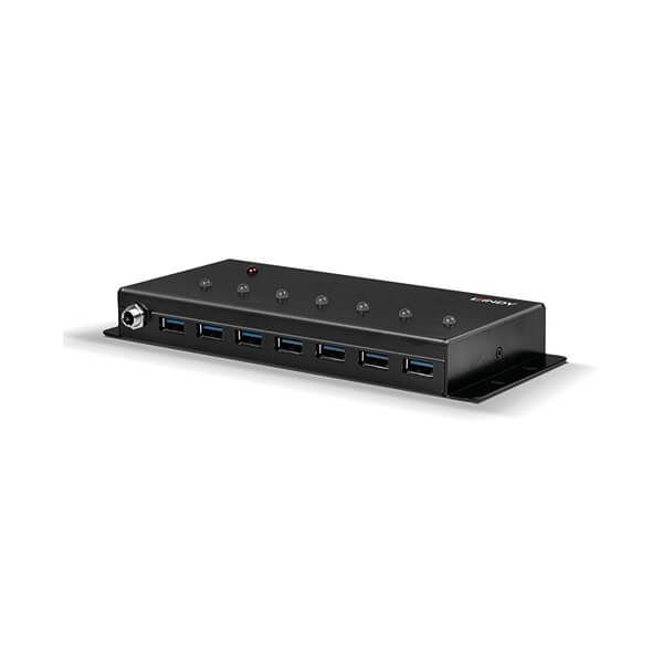 Lindy 7 Port USB 3.0 Metal Hub Blk image