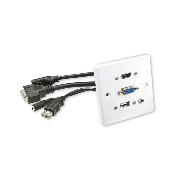 MULTI AV FACEPLATE HDMI VGA 3.5MM U image