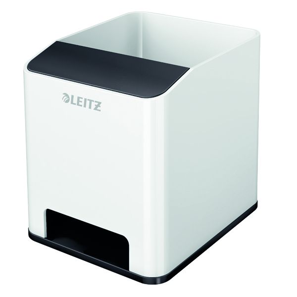 Leitz Wow Sound Pen Holder Wht/Blk image