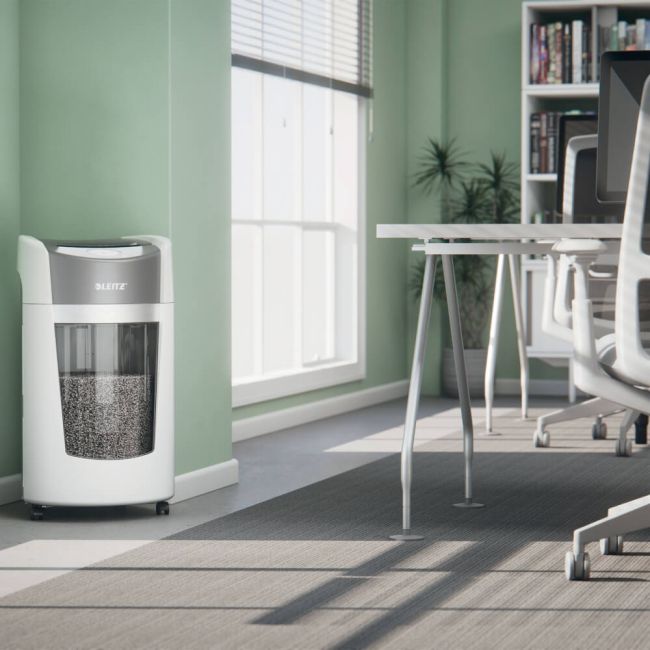 Leitz Optimax Micro-Cut P-5 Shredder White 83601000 image 6