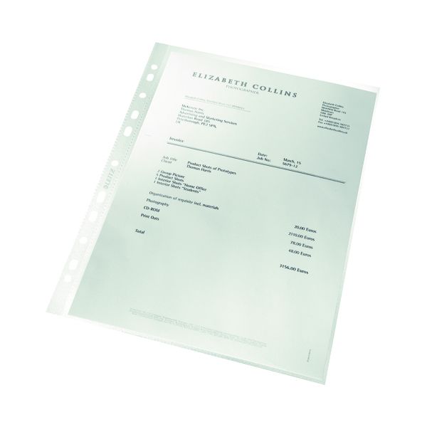 Leitz Recycle Punched Pockets Pk100 image