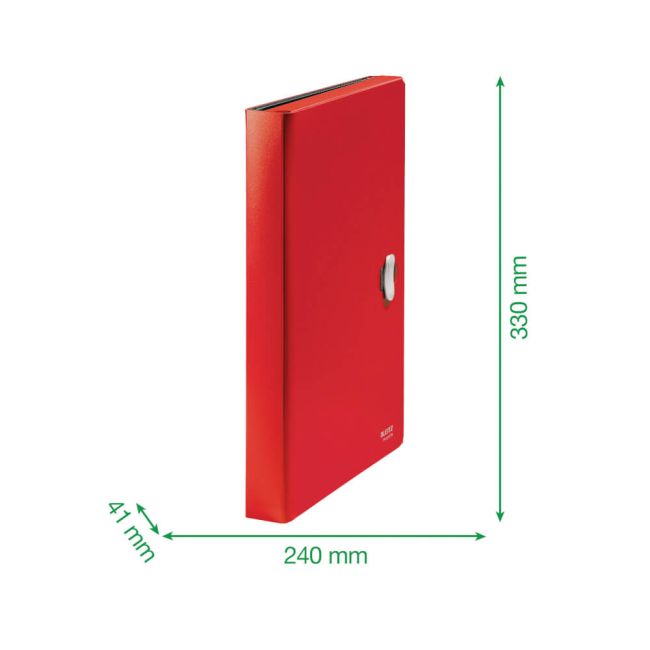 Leitz Recycle Expanding Concertina File A4 PP Red Pack of 5 46240025 image 3