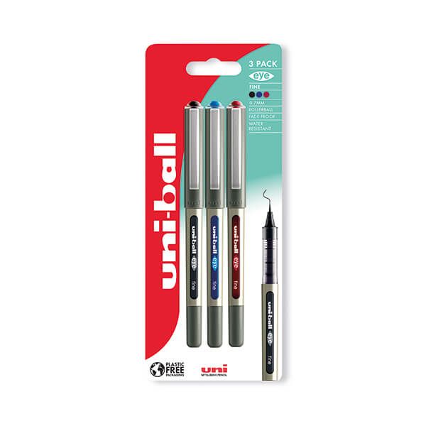 Uni-Ball Eye UB-157 Rbl Pen Ast Pk3 image