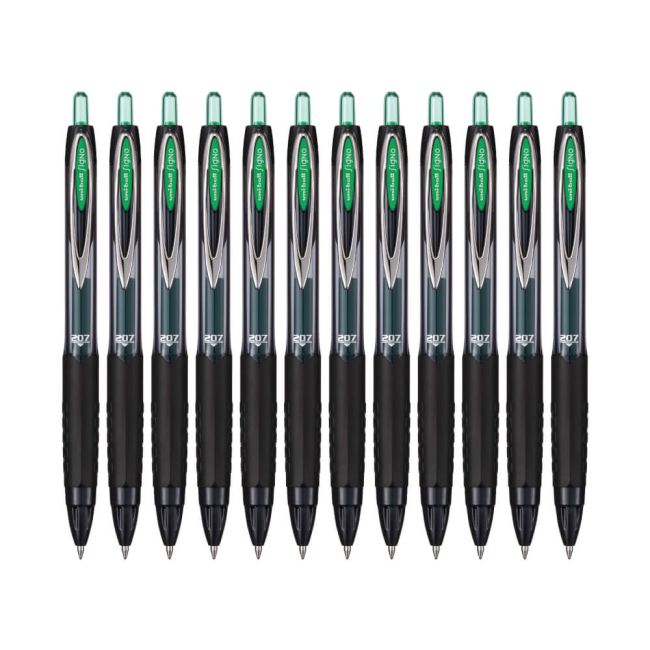 Uni-Ball Signo 207 Rollerball Gel Pen Green (Pack of 12) 308692000 image 5