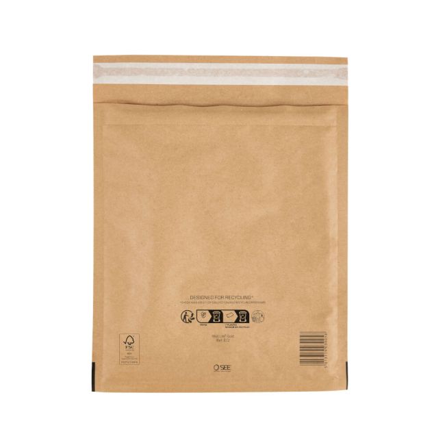 Sealed Air Bubble Lined Postal Bag Gold E2 220x260mm (Pack of 100) 103027404 image 1