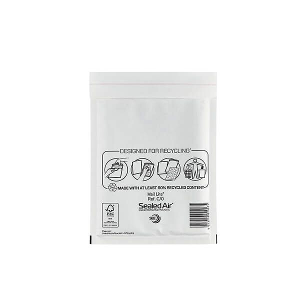 Mail Lite BubBag Wht C0 150x210 P100 image