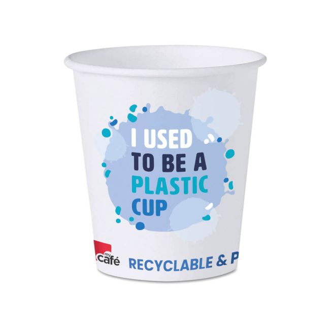 MyCafe Eco Design Paper Cup 7oz Blue (Pack of 100) MYC10111 image 1