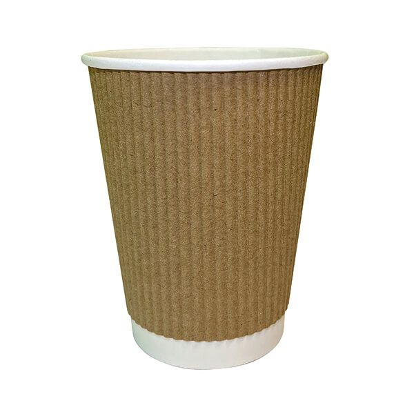 Cup 8oz Kraft Ripple Pk500 image