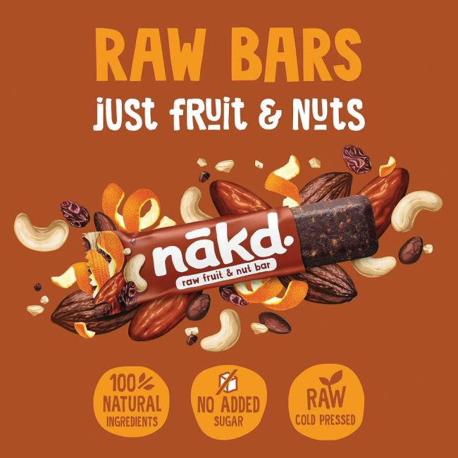 Nakd Cocoa Orange Bars 35g (Pack of 18) 70104897 image 2