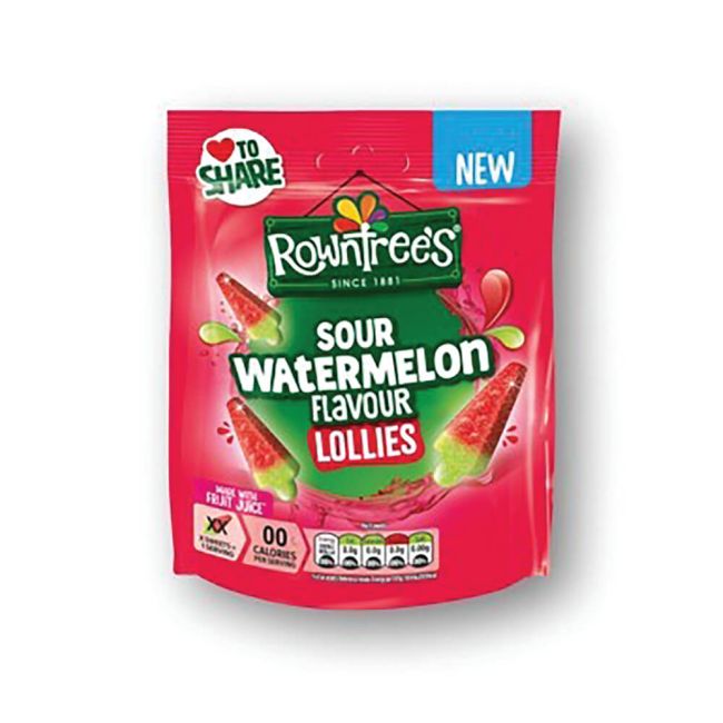 Rowntree Sour Lollies Watermelon Flavour Pouch 130g 12627089S image 1