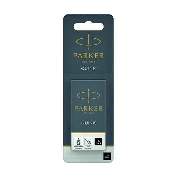 Parker Blk Quink PermInk Cartx5 Pk12 image