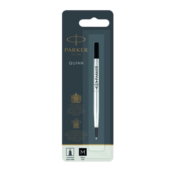 Parker Blk Rollerball Pen Rfl Pk12 image