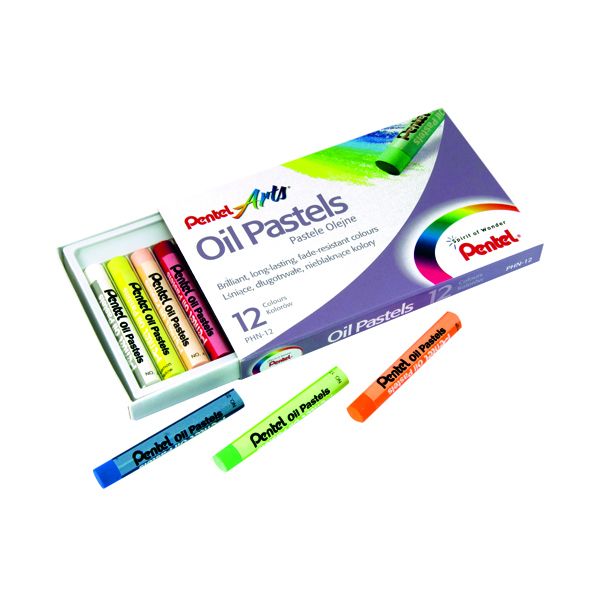 Pentel Oil Pastels Set 12 Asst Pk12 image