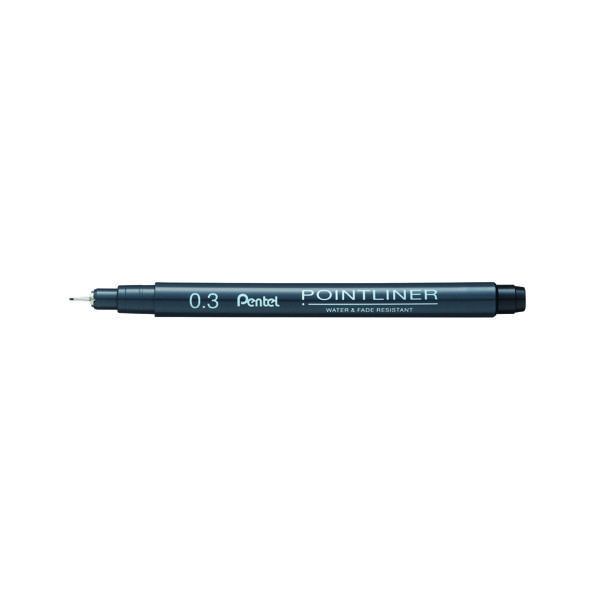 Pentel P/liner Pigmt Line 0.3 Blk 12 image