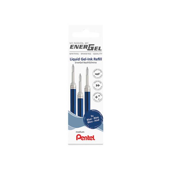 Pentel Energel Refill Wallet Blu Pk3 image