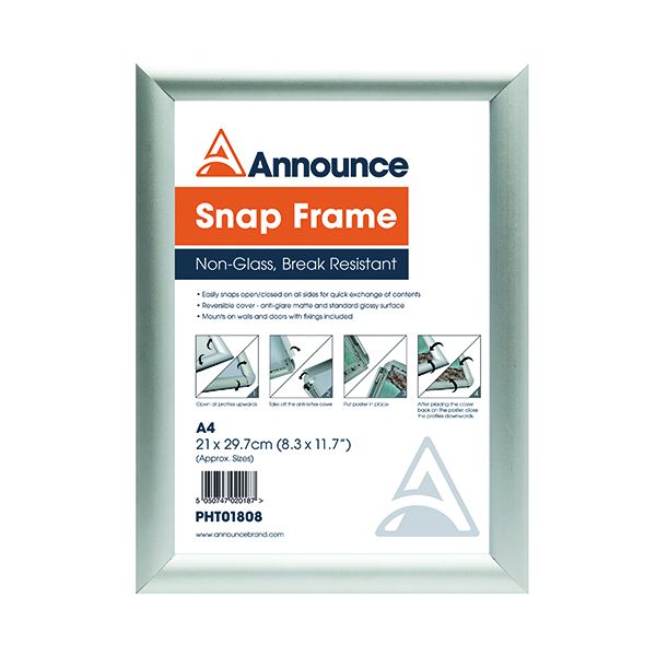 Announce Aluminium Snap Frame A4 image