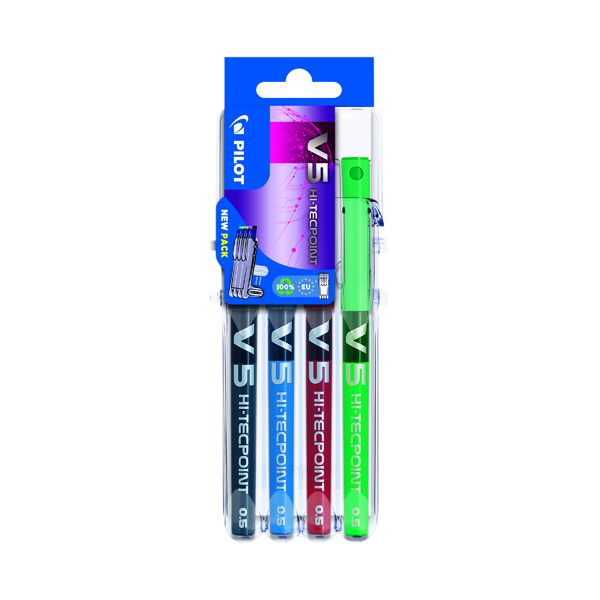 PILOT V5 Set2Go Rball Pen Astd Pk4 image