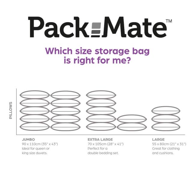 Packmate Extra Large Volume Vacuum Storage Bags (Pack of 2) C40266-GRE image 3