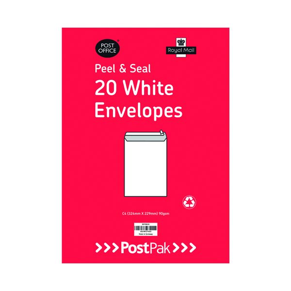 C4 P/Sal Wht 90gsm Env Pack 10 x20 image