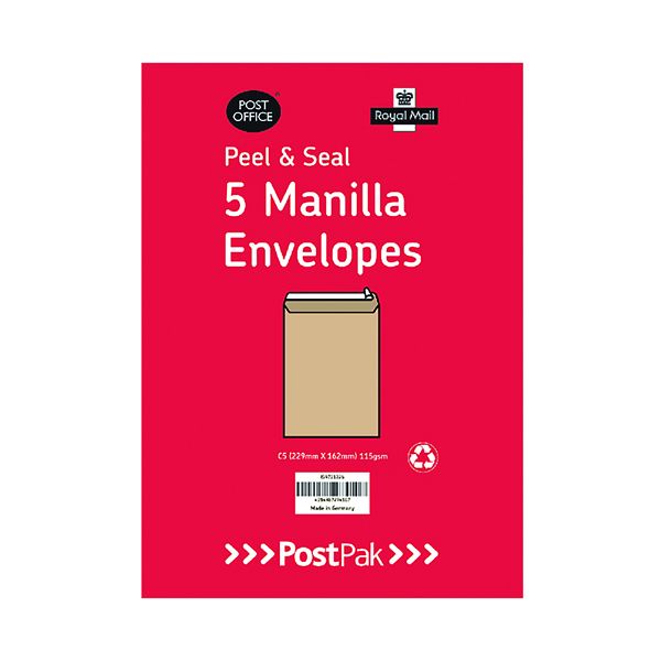 C4 P/Seal Man 115gsm Env Pack 5 x20 image