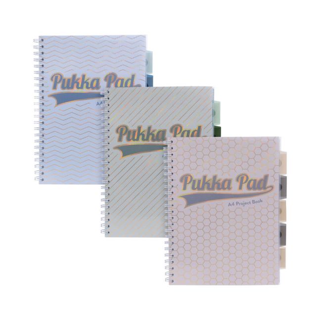 Pukka Pad Haze Project Book A4 Assorted (Pack of 3) 9871AST-HZE image 1