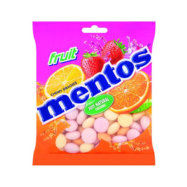 Mentos Chewy Dragee Fruit 175g image