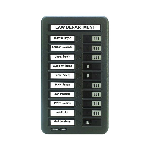 Indesign 10 Name In Out Board Grey image