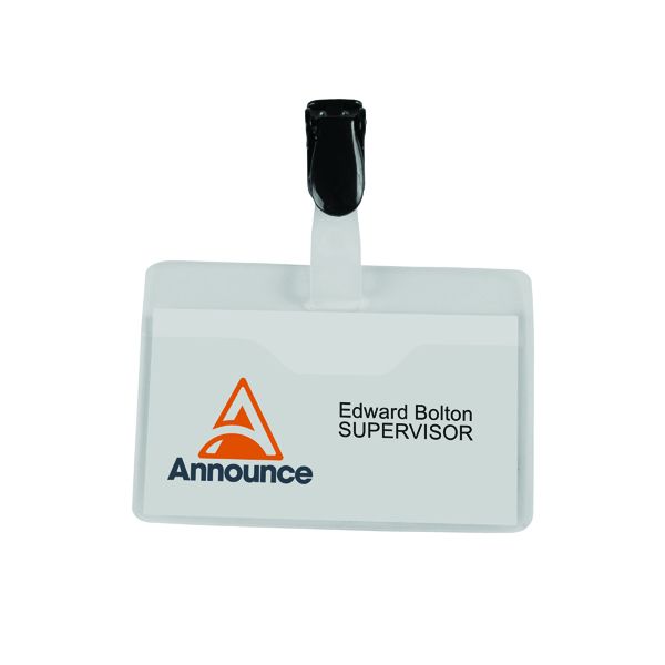 Visitor Name Badge 60X90mm Pack25 image