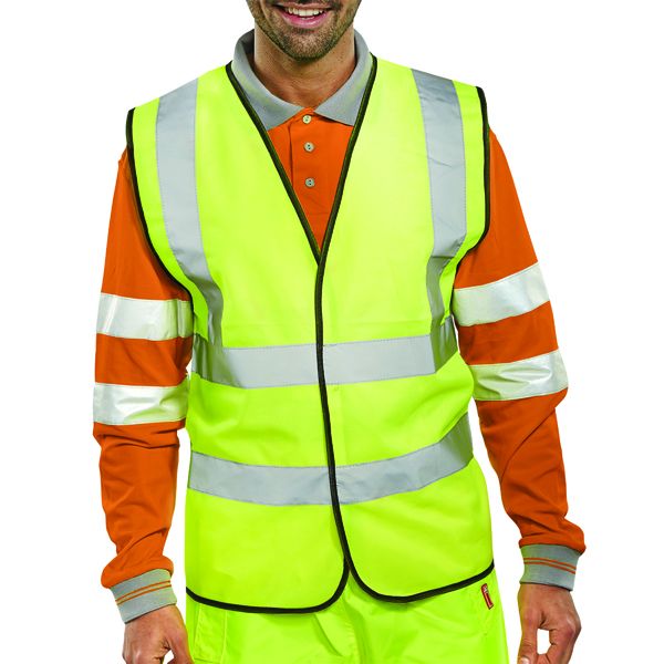 Hi-Viz Vest EN ISO20471 S/Ylw XL image