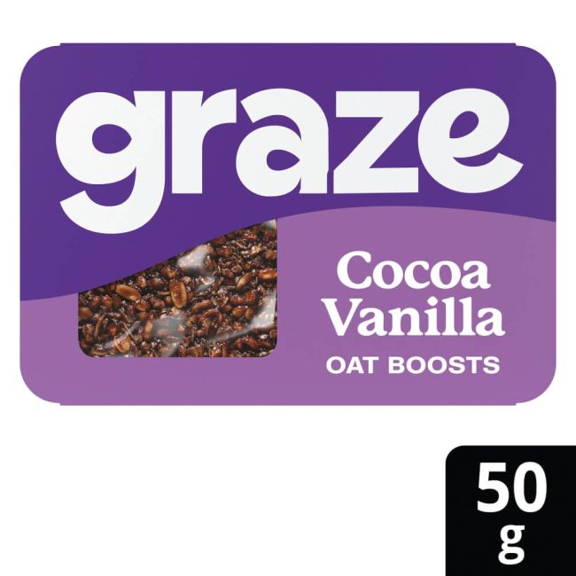 Graze Cocoa Vanilla Oat Boosts Flapjack Snack 50g (Pack of 9) C009513 image 5