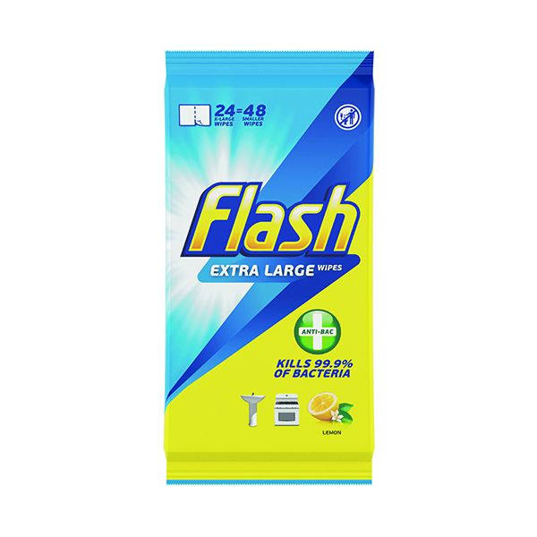 Flash AntiBac XL 24sht Lemon Wipe P8 image