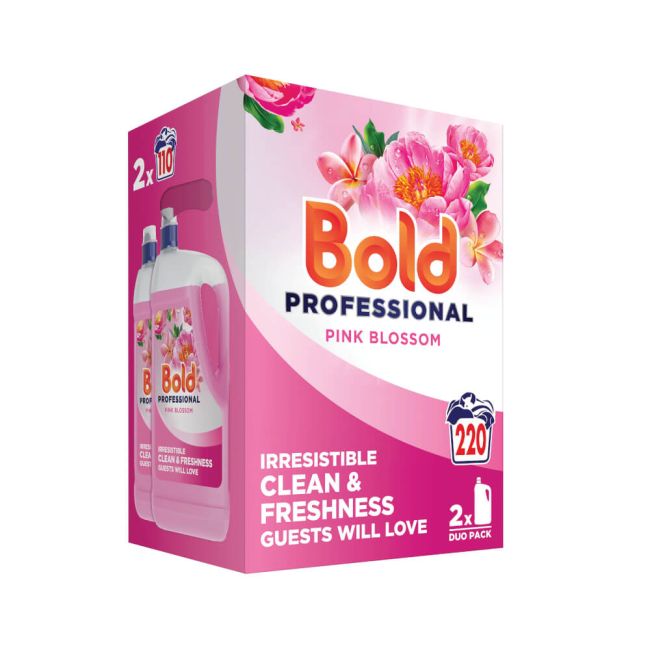 Bold Professional Laundry Liquid Duo Pink Blossom 110 Washes 5 Litres (Pack of 2) C010410 image 4