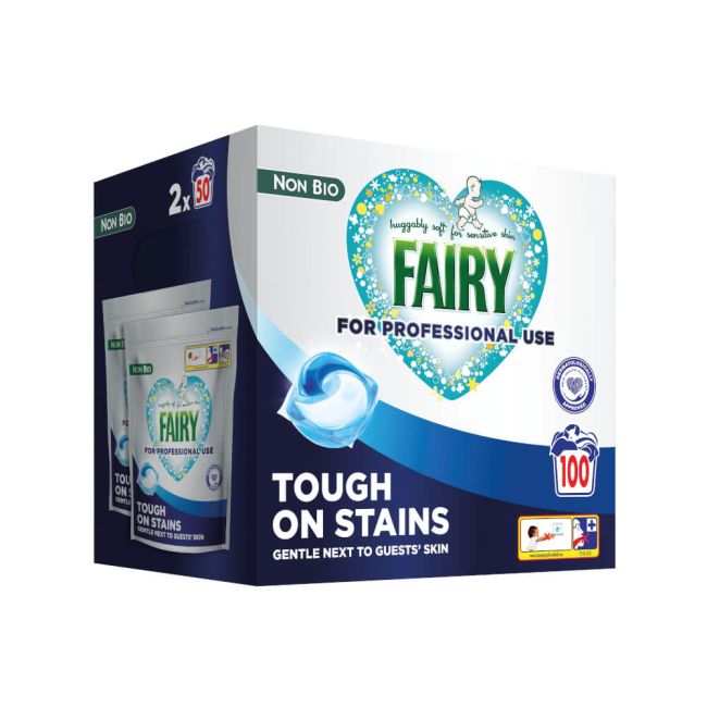 Fairy Professional Laundry Liquipods Non-Biological 2x50 Pods (Pack of 100) C010425 image 2