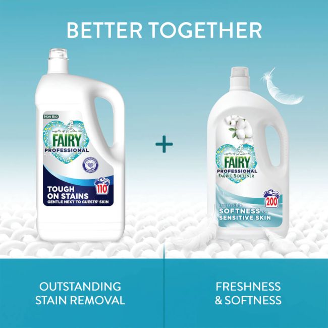 Fairy Professional Sensitive Fabric Softener Liquid 4L 200 Wash (Pack of 2) C010421 image 5