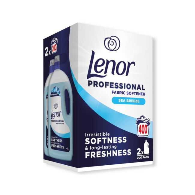 Lenor Professional Fabric Softener Liquid 200 Wash 4L Sea Breeze (Pack of 2) C010424EA image 2