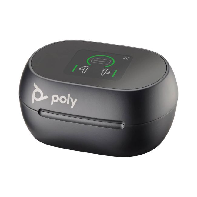 Poly Voyager Free 60+ UC Carbon Black Earbuds +BT700 USB-C Adapter +Touchscreen Charge Case 7Y8G4AA image 3