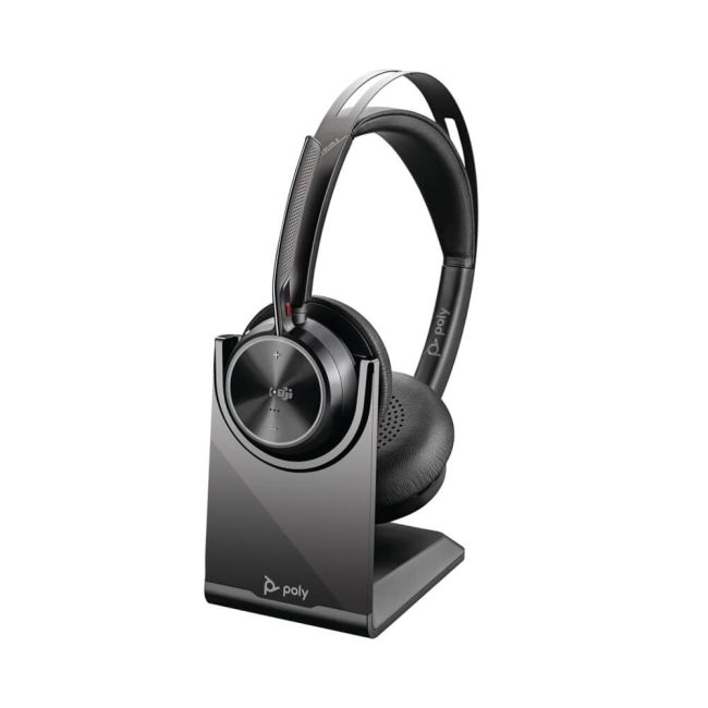 Poly Voyager Focus 2 MS Teams Certified USB-C-C Headset +USB-C/A Adapter +Charging Stand 9T9J6AA#AC3 image 3