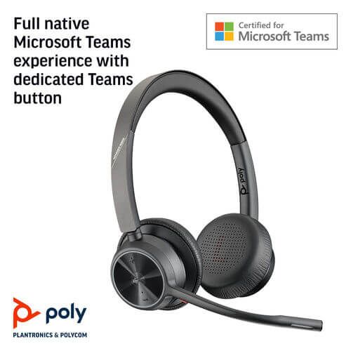 Poly Voyager 4320 Wireless Binaural USB-A Headset MS Teams Certified + BT700 Dongle 77Y98AA image 8