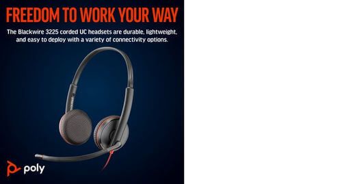 Poly Blackwire 3225 Stereo UC USB-C/A +3.5mm Headset 8X229AA image 10