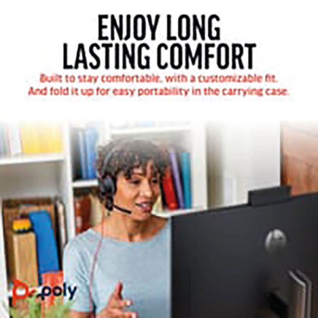 Poly Blackwire 5220 Stereo USB-C Headset +3.5mm Plug +USB-C/A Adapter Black 8X231AA image 3