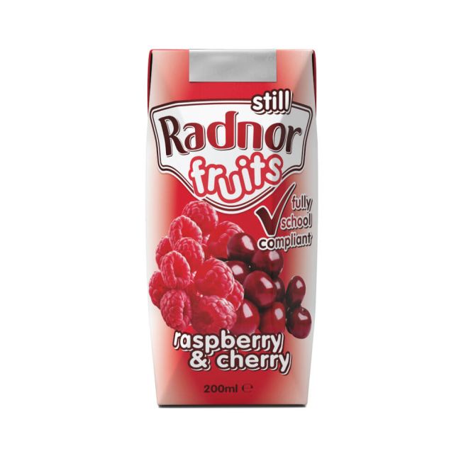 Radnor Fruits Raspberry + Cherry Tetra Pack 200ml (Pack of 24) T-RF20STRC/24 image 1