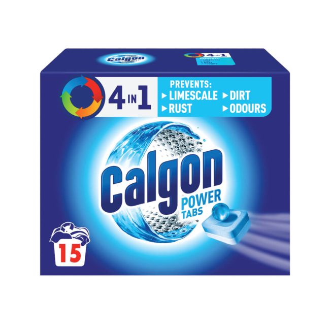 Calgon 4-in-1 Antibacterial Washing Machine Power Tabs (Pack of 15) 3248072 image 1